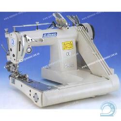 K-Chance MS-2261-EHP трехигольная машина цепного стежка с П-образной платформой с двумя пуллерами
