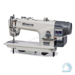 Minerva M6160 JE4H беспосадочная одноигольная швейная машина с прямым приводом и полусухой головой для тяжелых и средних тканей