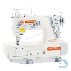 Siruba F007K-U712-264/FSP/FEC плоскошовная четырехниточная машина с двумя петлителями, механизмом подачи и электрообрезкой тесьмы