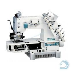 SIRUBA HF008-04085P/VWL четырехигольная машина цепного с устройством подачи и растяжения резинки