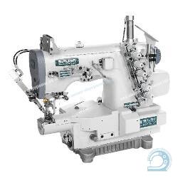 Siruba S007KD-W122-356/PCH-3M/UTT плоскошовная машина (распошивалка) с миницилиндрической платформой, пневмообрезкой нитей и встроенным сервомотором