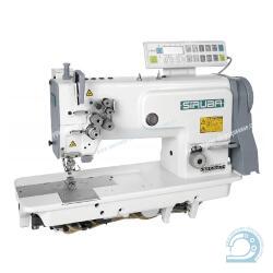 Siruba T828-45-064H/C прямострочная двухигольная машина с отключением игл для тяжелых материалов с автоматикой