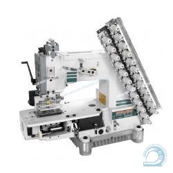 Siruba VC008-12064P/VWLC/FH двенадцатиигольная машина цепного стежка с цилиндрической платформой, устройством подачи и растяжки резинки машина цепного стежка с цилиндрической платф